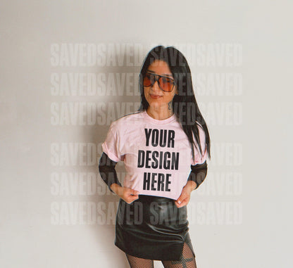 EDGY BABE MOCKS - LIGHT PINK FRONT + BACK