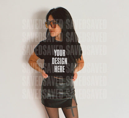 EDGY BABE MOCKS - BLACK FRONT + BACK