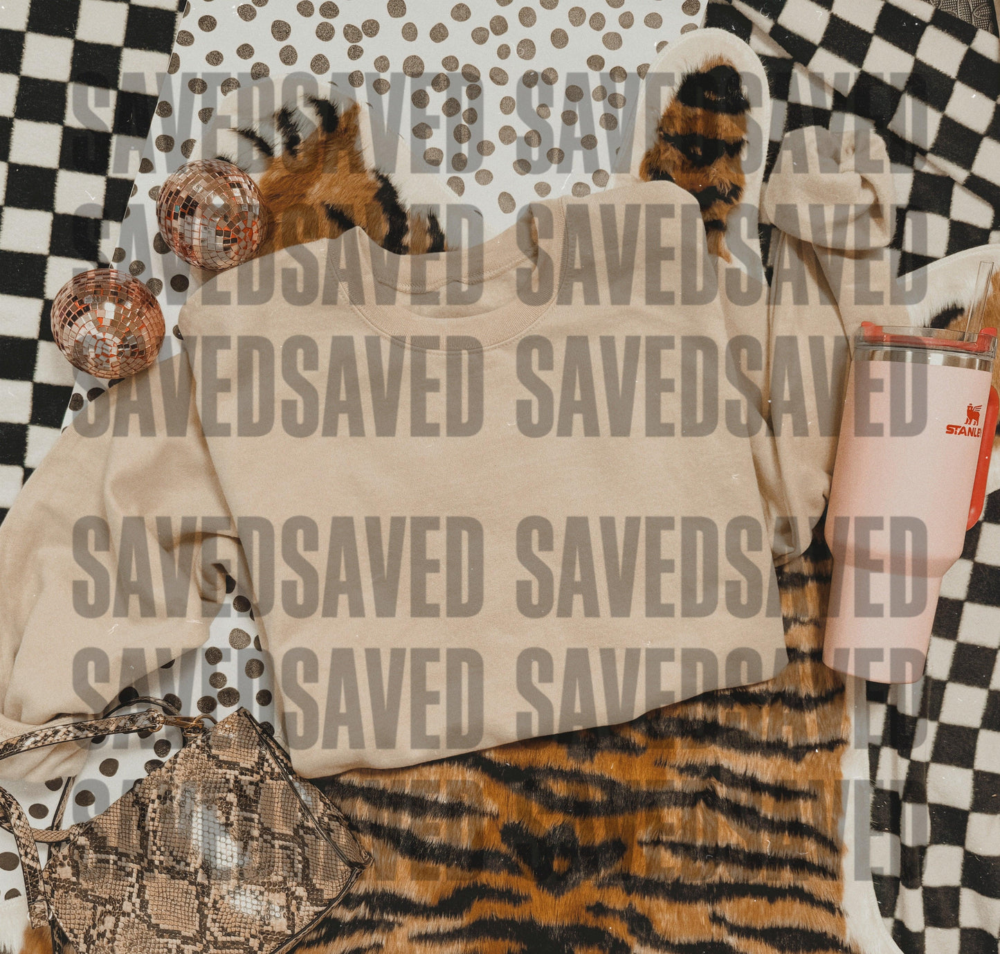 SAND CREWNECK SWEATSHIRT MOCK UP