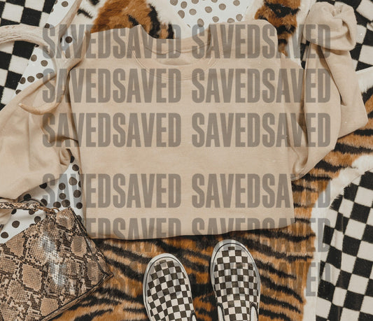 SAND CREWNECK SWEATSHIRT MOCK UP