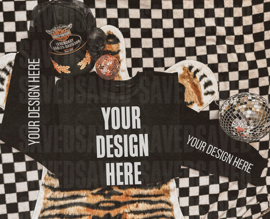 BLACK SLEEVE MOCK
