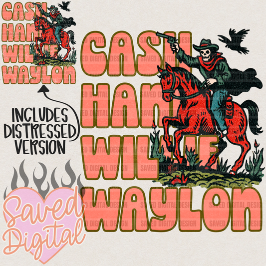 CASH HANK WILLIIE WAYLON  - INCLUDES REG + DISTRESSED FILE
