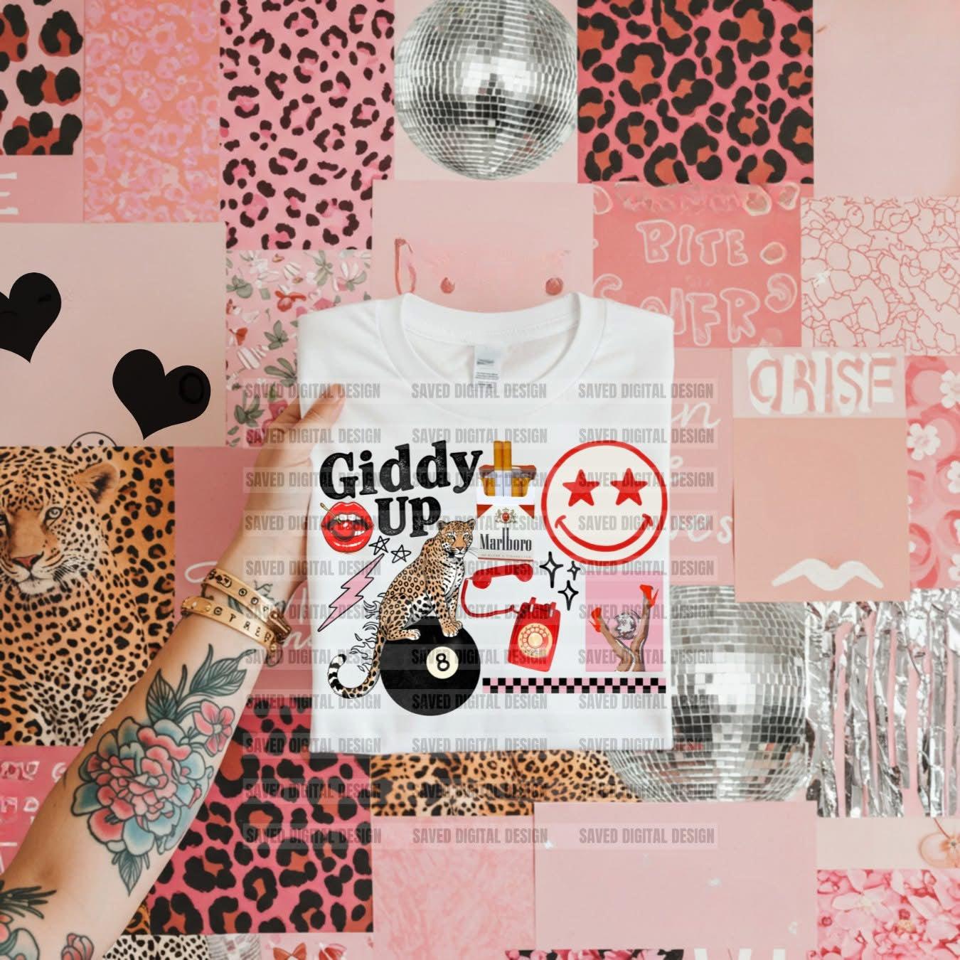 GIDDY UP COLLAGE BLK + WHT INCLUDED