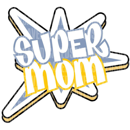 SUPER MOM 90'S VIBES PNG