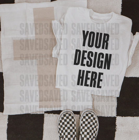CROSS MOCK WHITE T-SHIRT