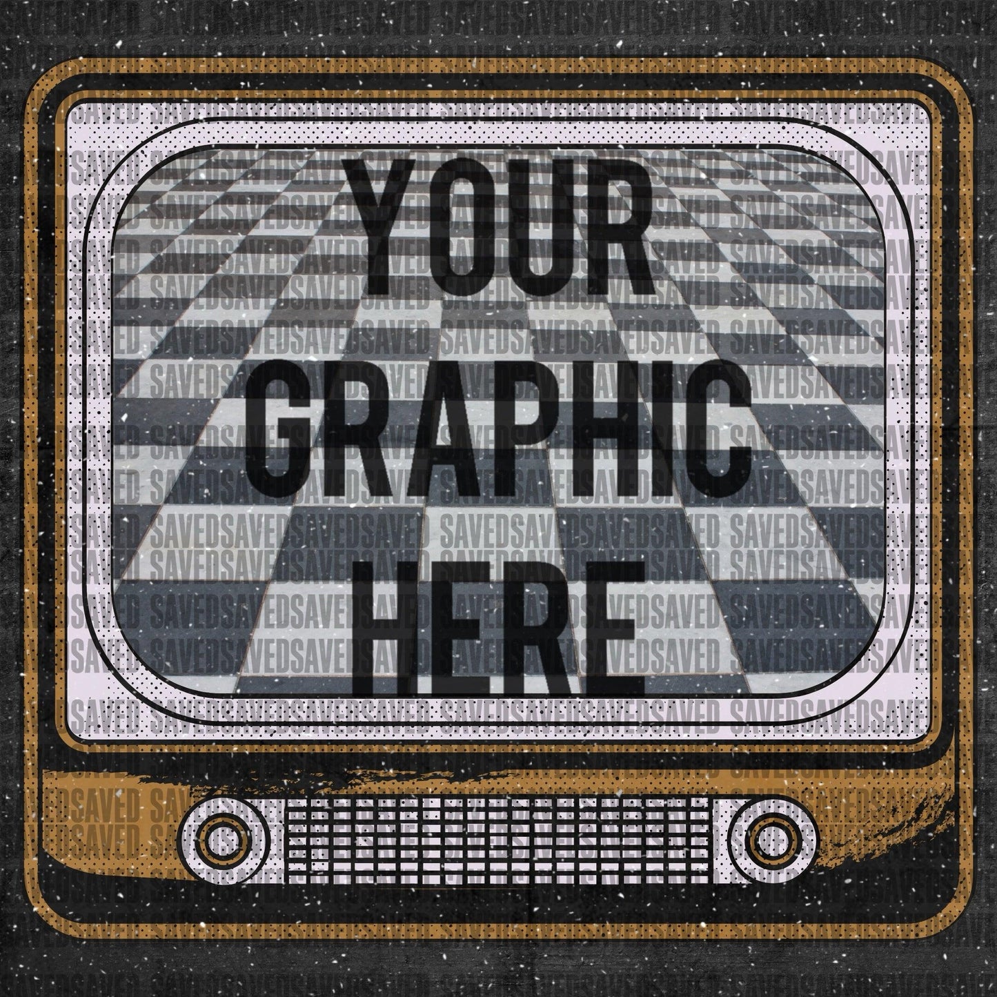 RETRO TV BLANK ADVERTISEMENT GRAPHIC