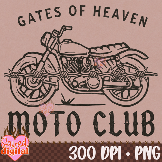 GATES OF HEAVEN MOTO CLUB BLACK