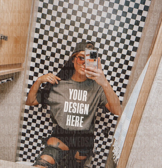 MIRROR MOTO MOCKS PEPPER COMFORT COLOR TEE