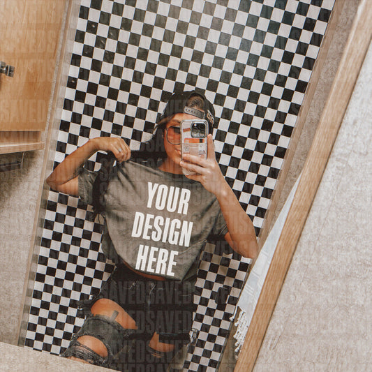 MIRROR MOTO MOCKS PEPPER COMFORT COLOR TEE