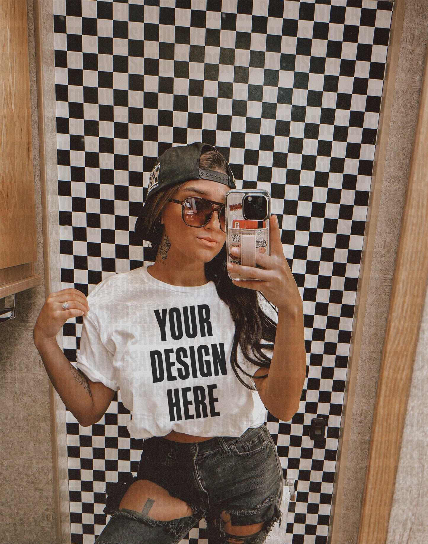 MIRROR MOTO MOCKS WHITE TEE