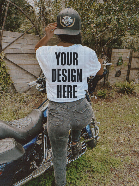 MOTO MOCKS WHITE TEE BACK