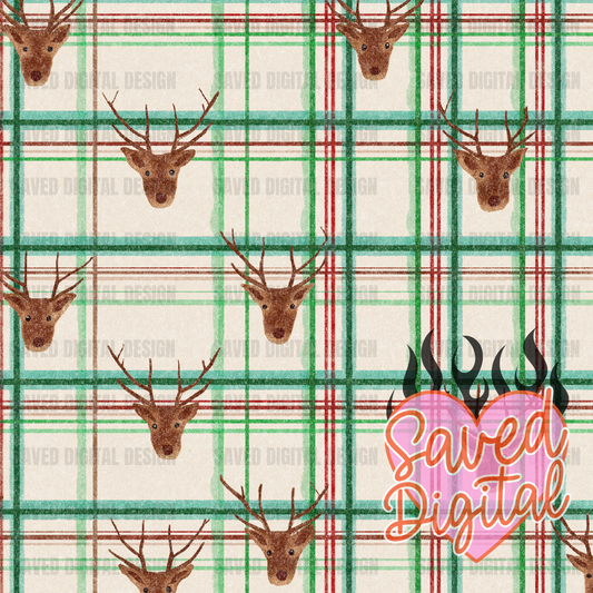 REINDEER SEAMLESS - VINTAGE CHRISTMAS