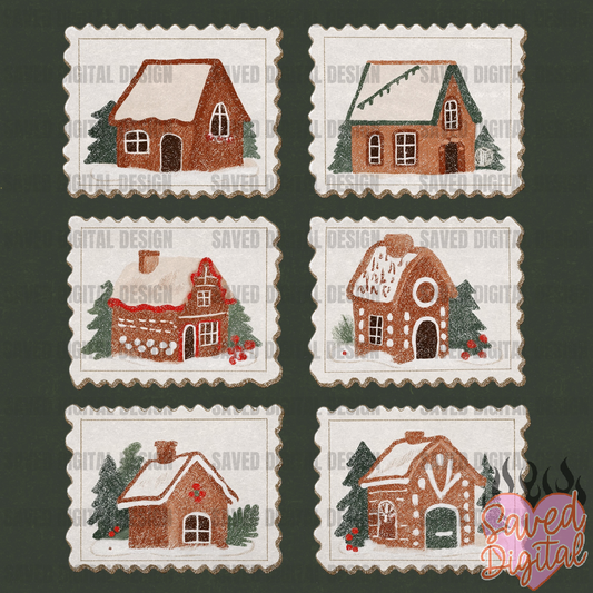 GINGERBREAD STAMPS - VINTAGE CHRISTMAS