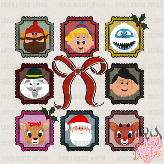 MISFIT TOYS STAMPS - VINTAGE CHRISTMAS