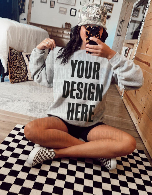 ASH GILDAN SWEATSHIRT MOCK