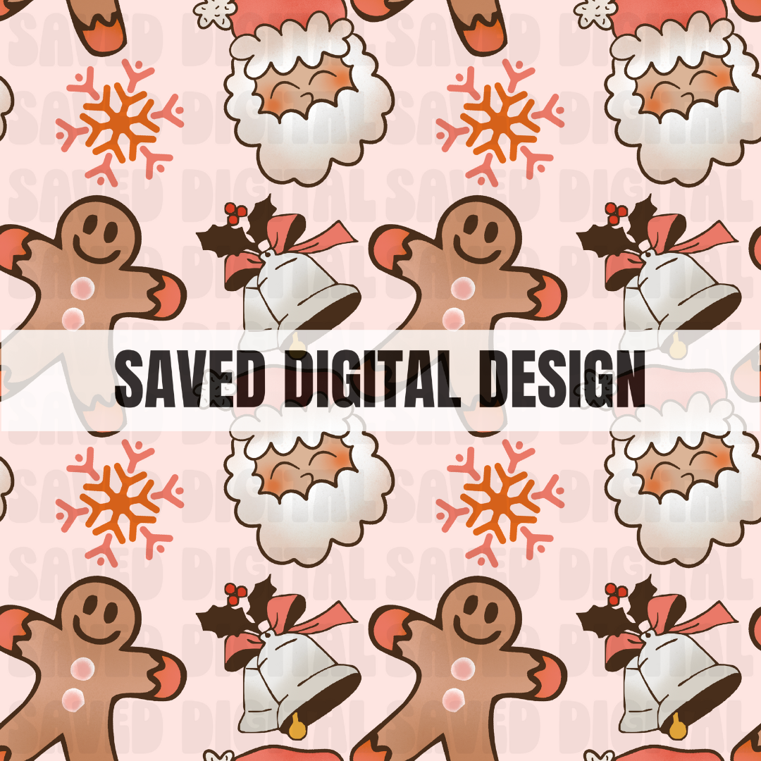 RETRO CHRISTMAS SANTA SEAMLESS