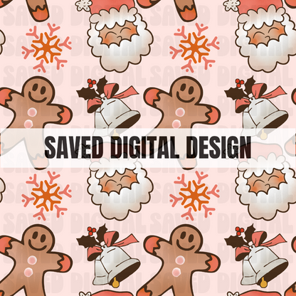 RETRO CHRISTMAS SANTA SEAMLESS