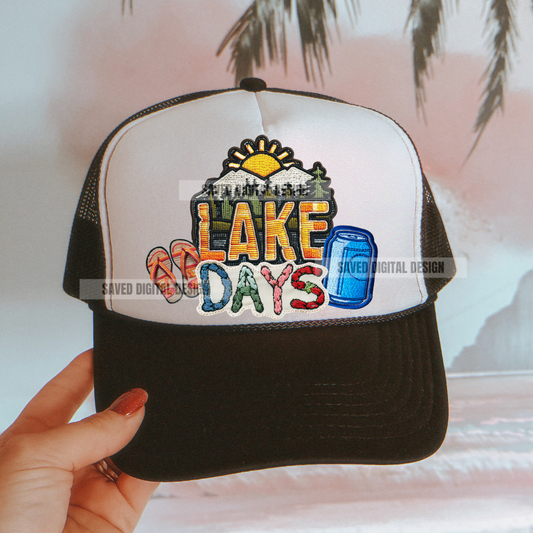 LAKE DAYS FAUX HAT PATCH CLUSTER PNG