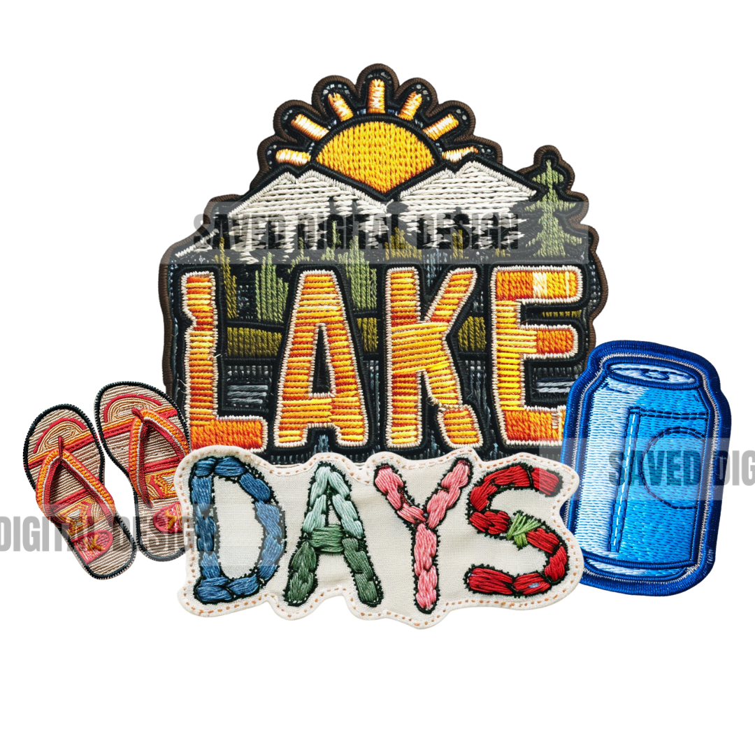 LAKE DAYS FAUX HAT PATCH CLUSTER PNG