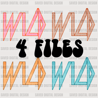 WILD PNG'S SET OF 4