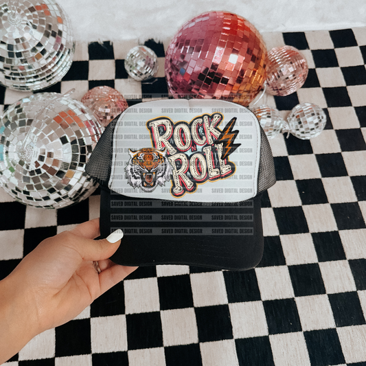 ROCK N ROLL FAUX HAT PATCH CLUSTER PNG