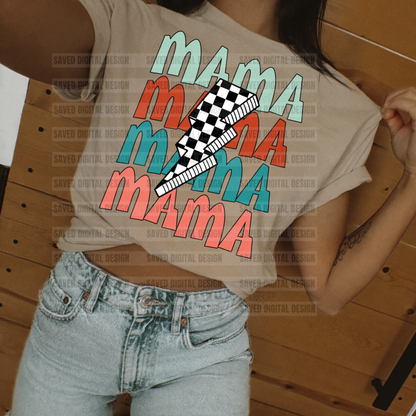 MAMA CHECKERED BOLT PNG