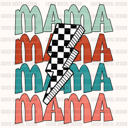 MAMA CHECKERED BOLT PNG