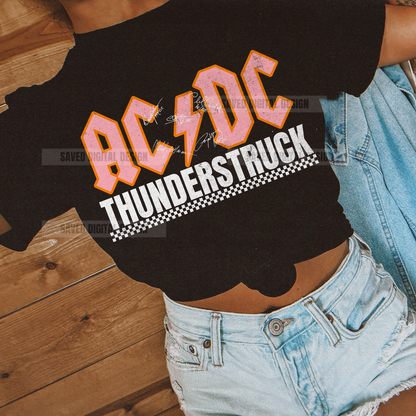 AC DC PNG - BLACK/WHITE 2 VERSIONS