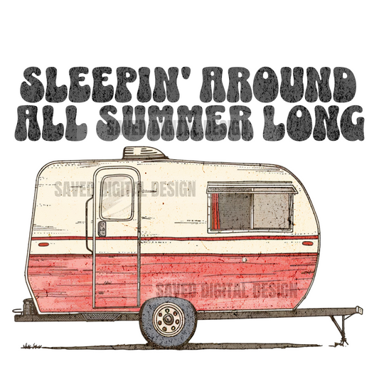 SLEEPIN' AROUND CAMPING PNG