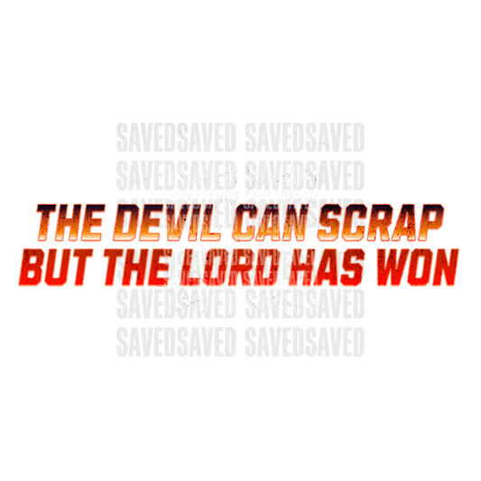 THE LORD HAS WON VINTAGE STYLE PNG
