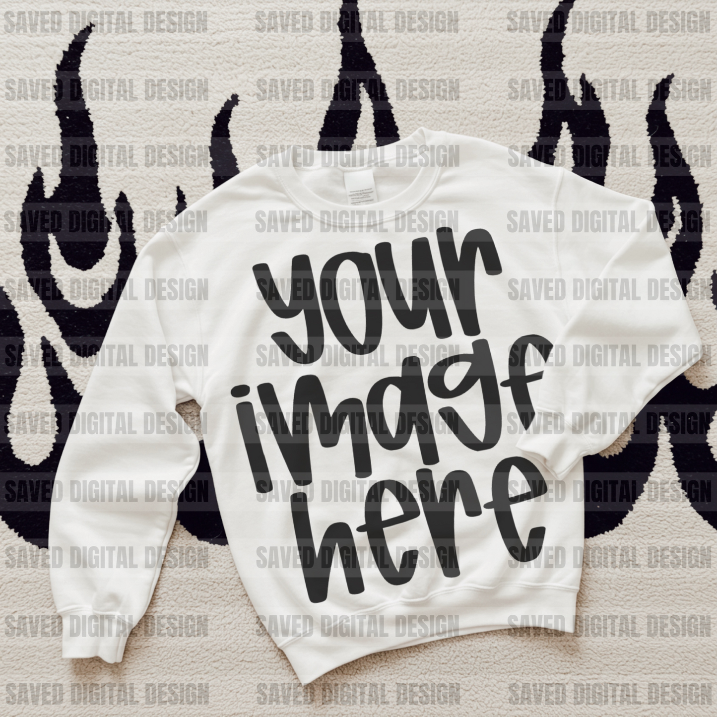 GILDAN WHITE LAYERED MOCK