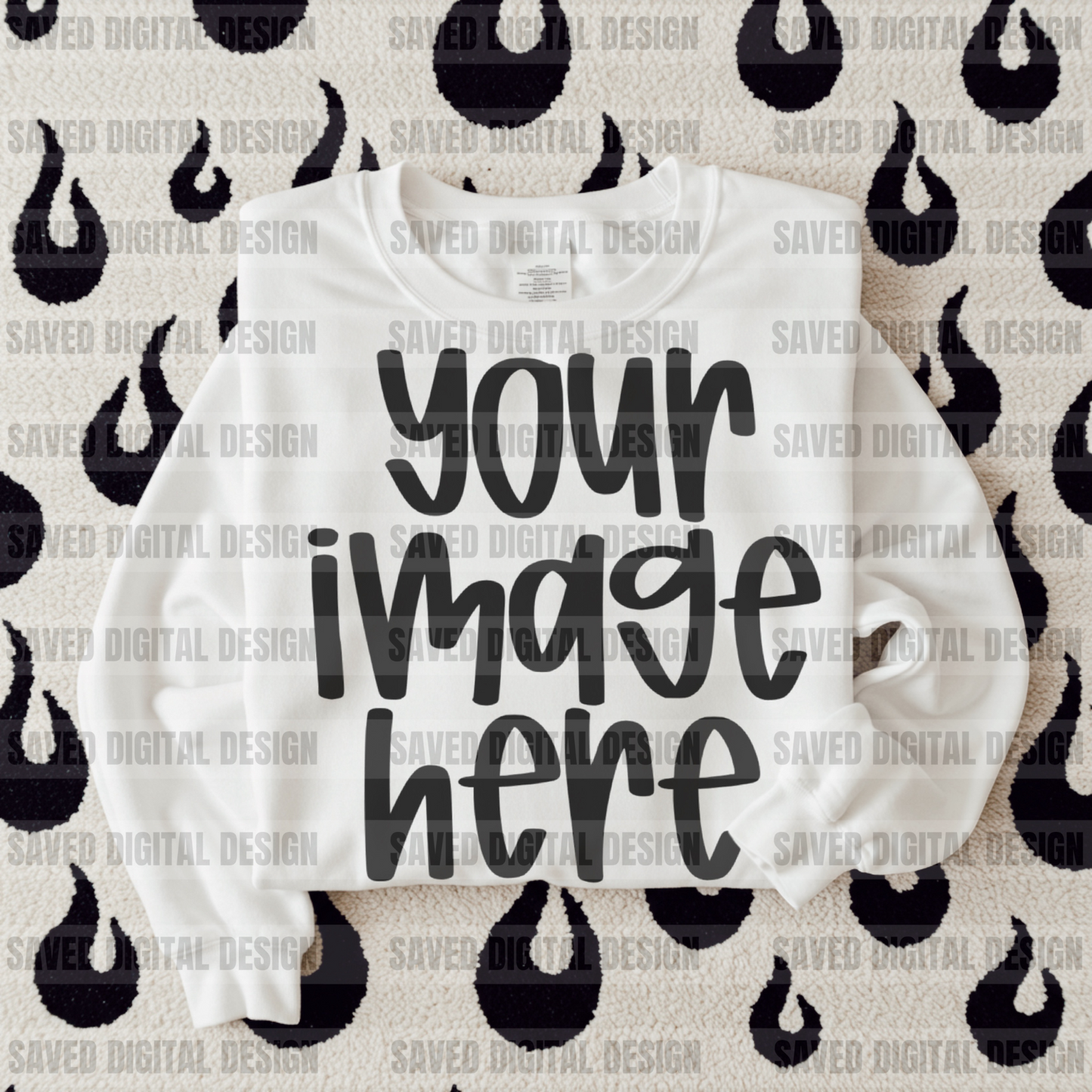 GILDAN WHITE LAYERED MOCK