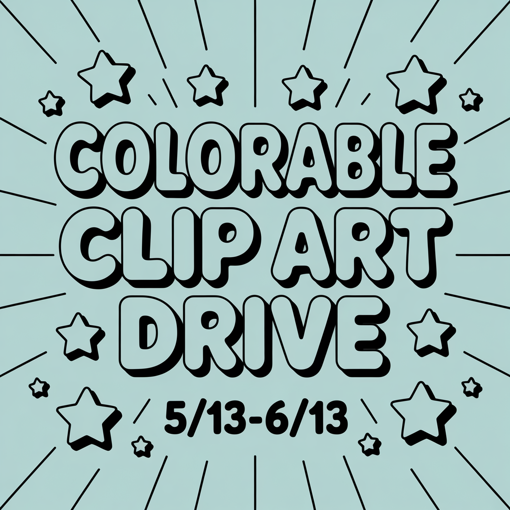 colorable clippies drive 5/13-6/13