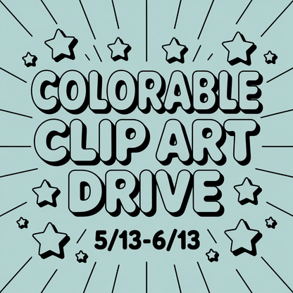 colorable clippies drive 5/13-6/13