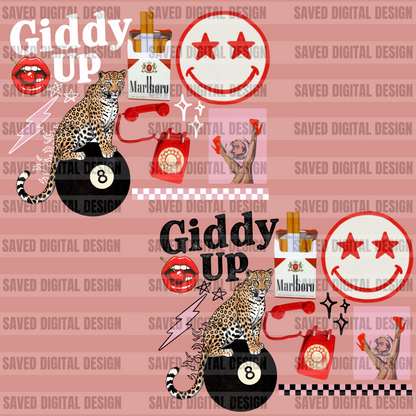 GIDDY UP COLLAGE BLK + WHT INCLUDED
