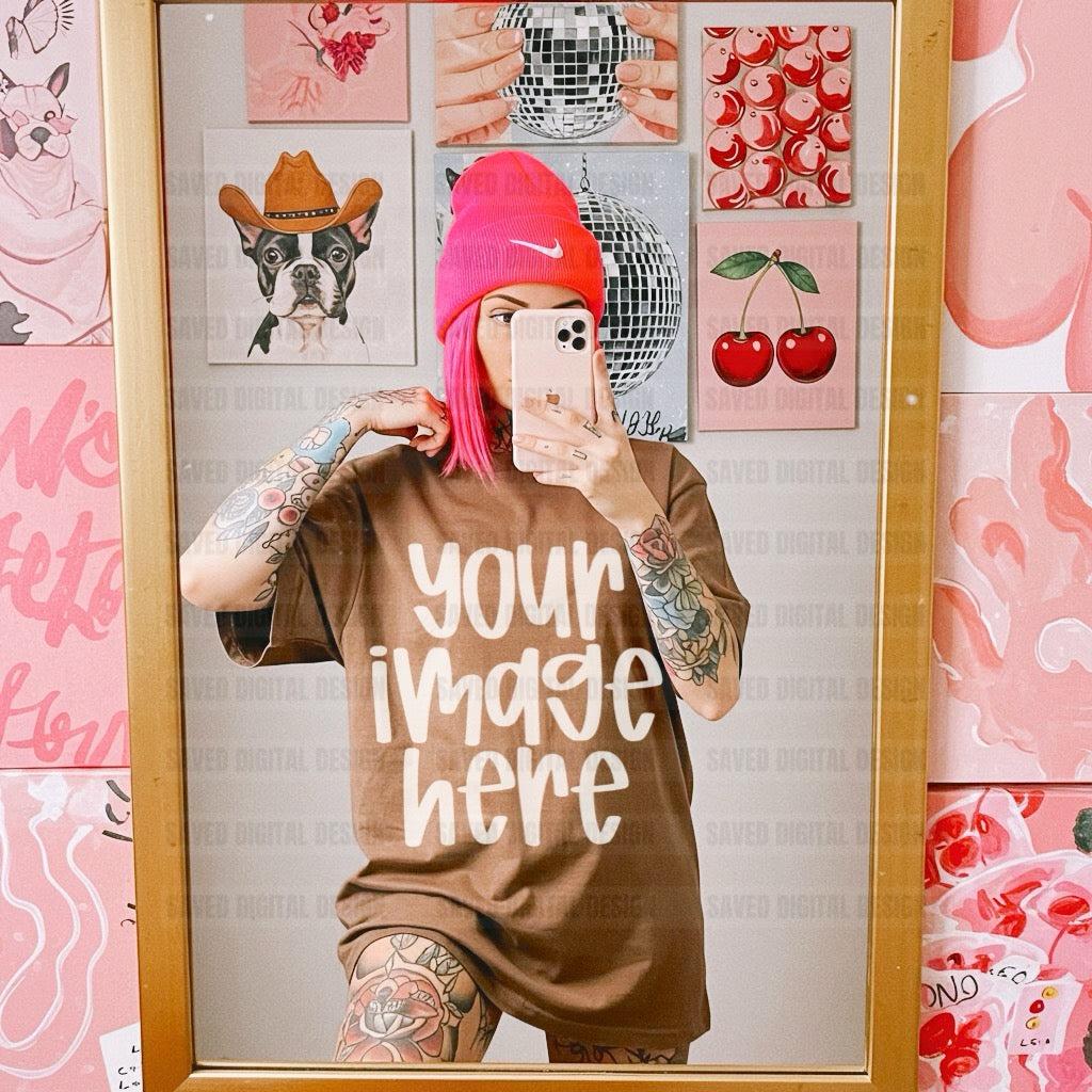 COMFORT COLOR ESPRESSO TEE MOCK