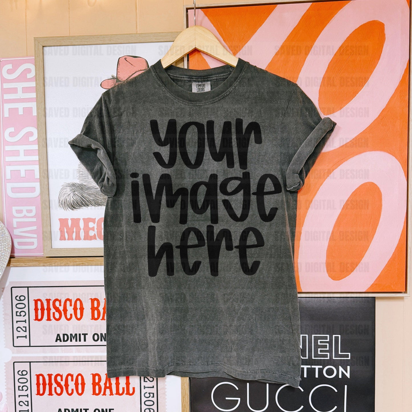 COMFORT COLOR PEPPER TEE MOCK