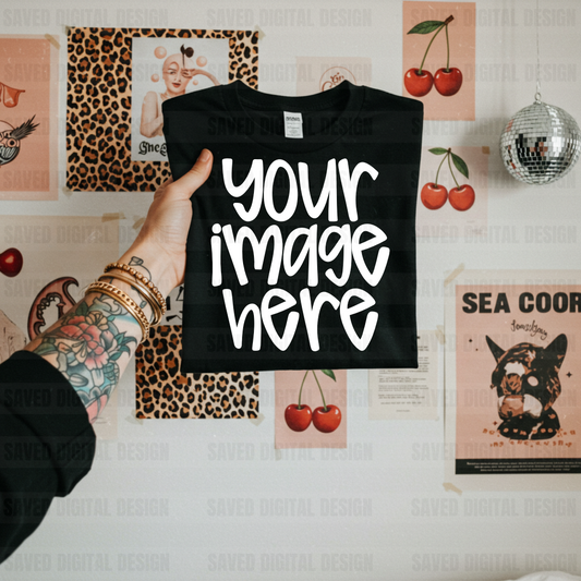 BLACK TSHIRT MOCK UNBRANDED
