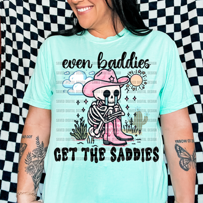 EVEN BADDIES GET THE SADDIES PNG