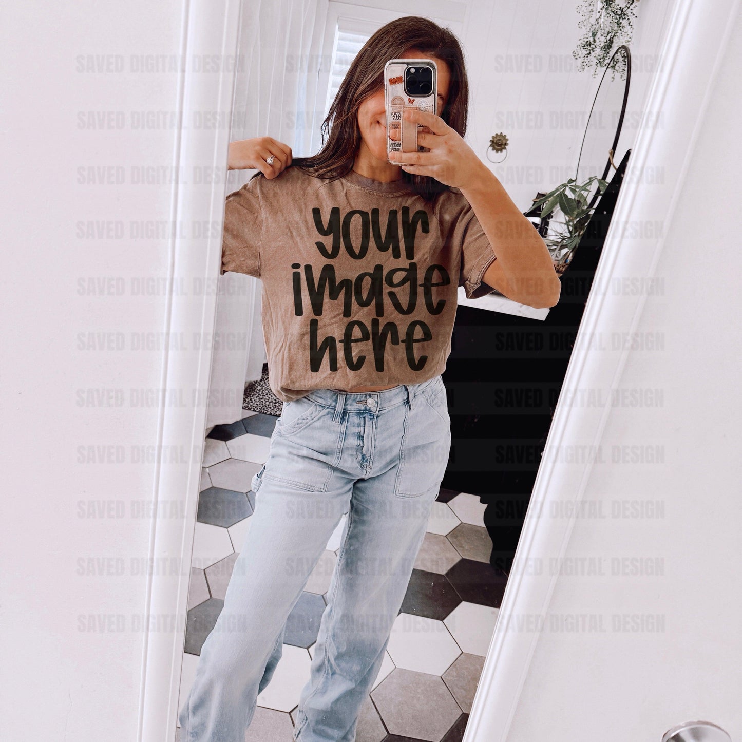 COMFORT COLOR ESPRESSO MODEL TEE MOCK