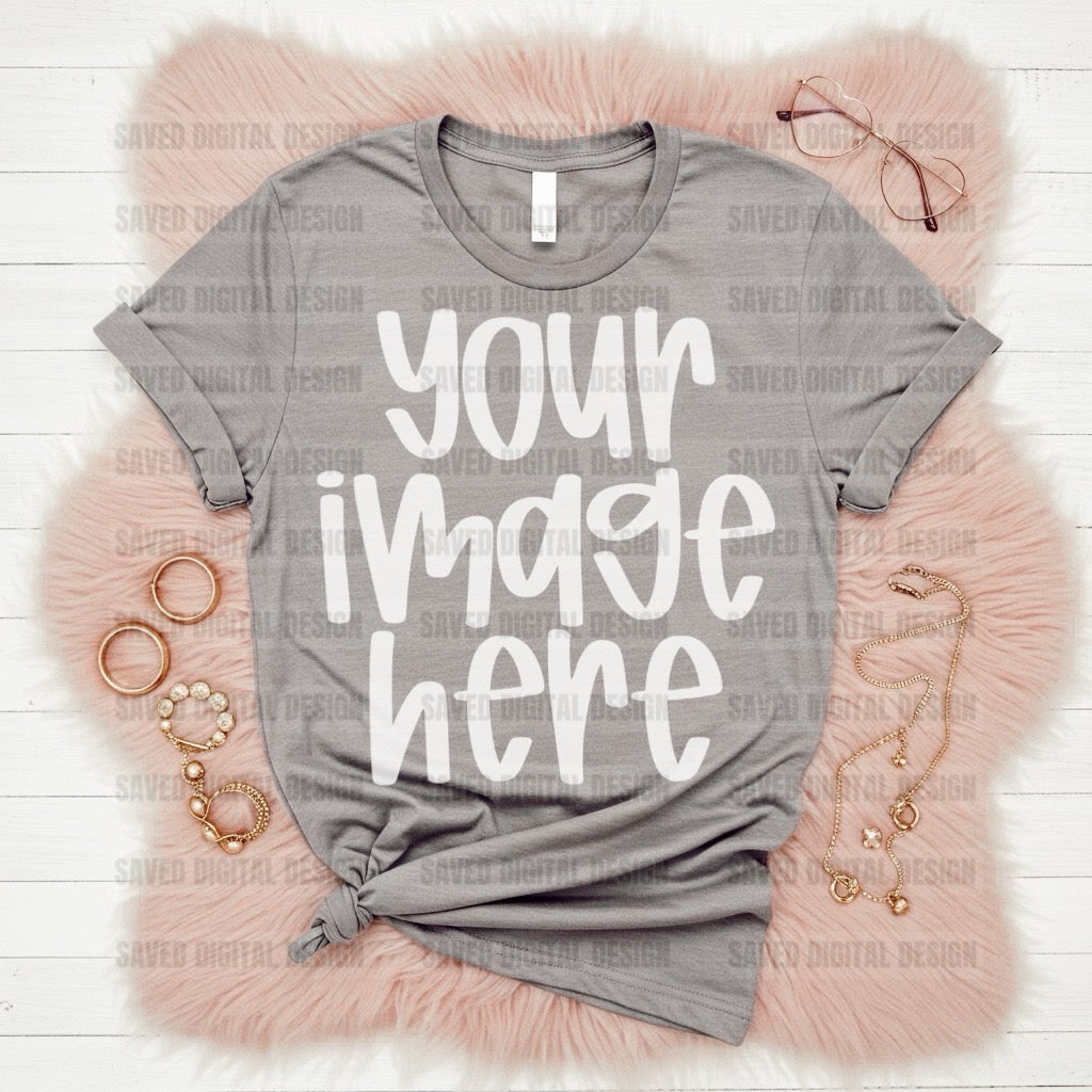 GREY UNBRANDED FLAT LAY FAITH MOCK