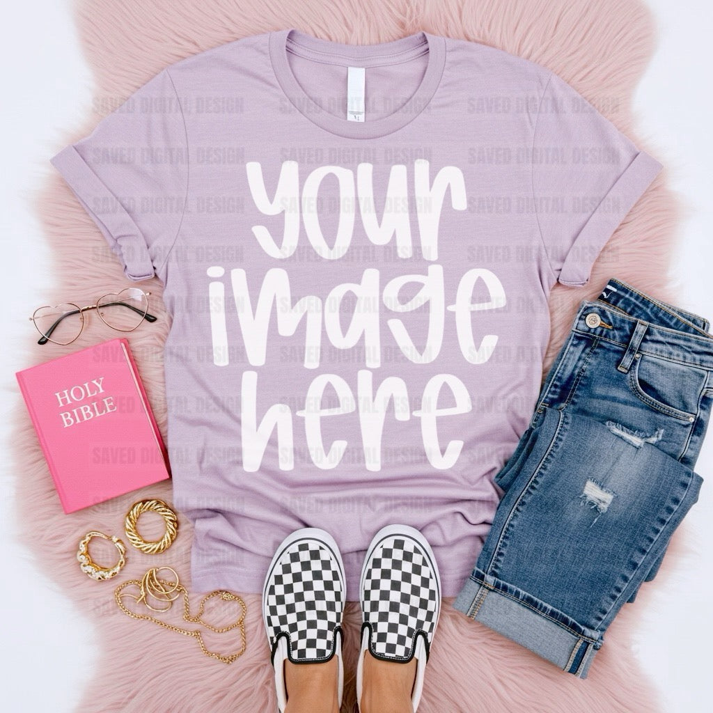LILAC UNBRANDED FLAT LAY FAITH MOCK