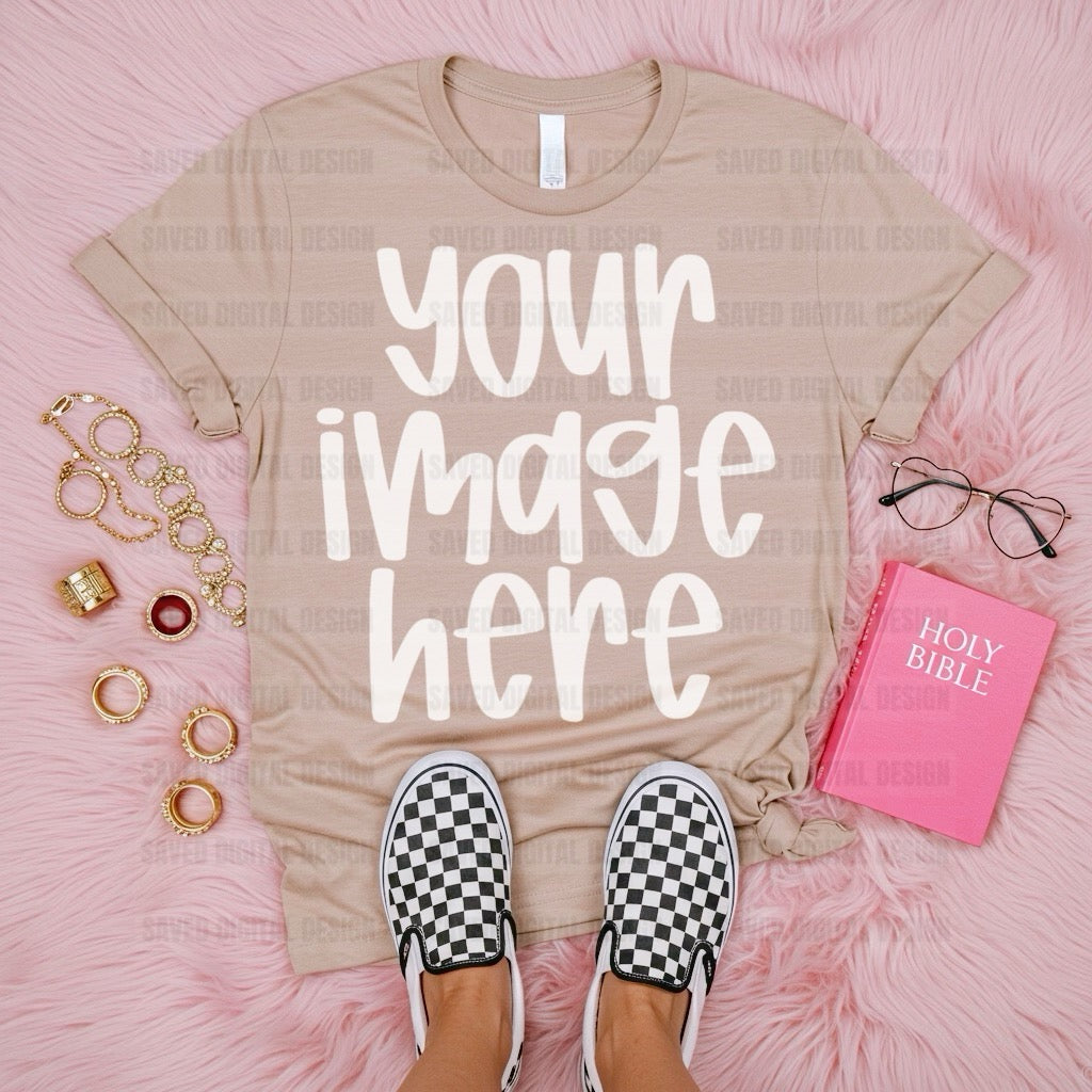 SAND UNBRANDED FLAT LAY FAITH MOCK