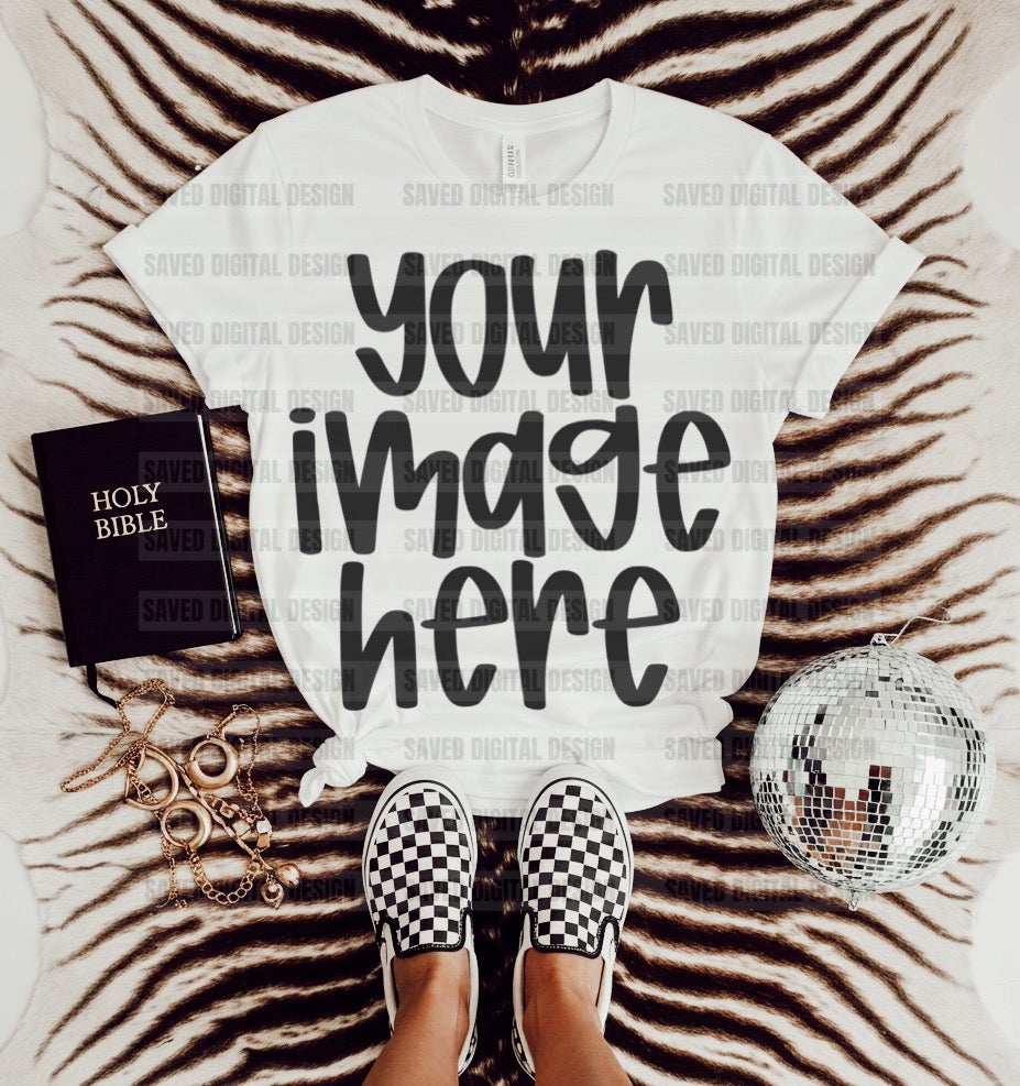 WHITE UNBRANDED FLAT LAY FAITH MOCK