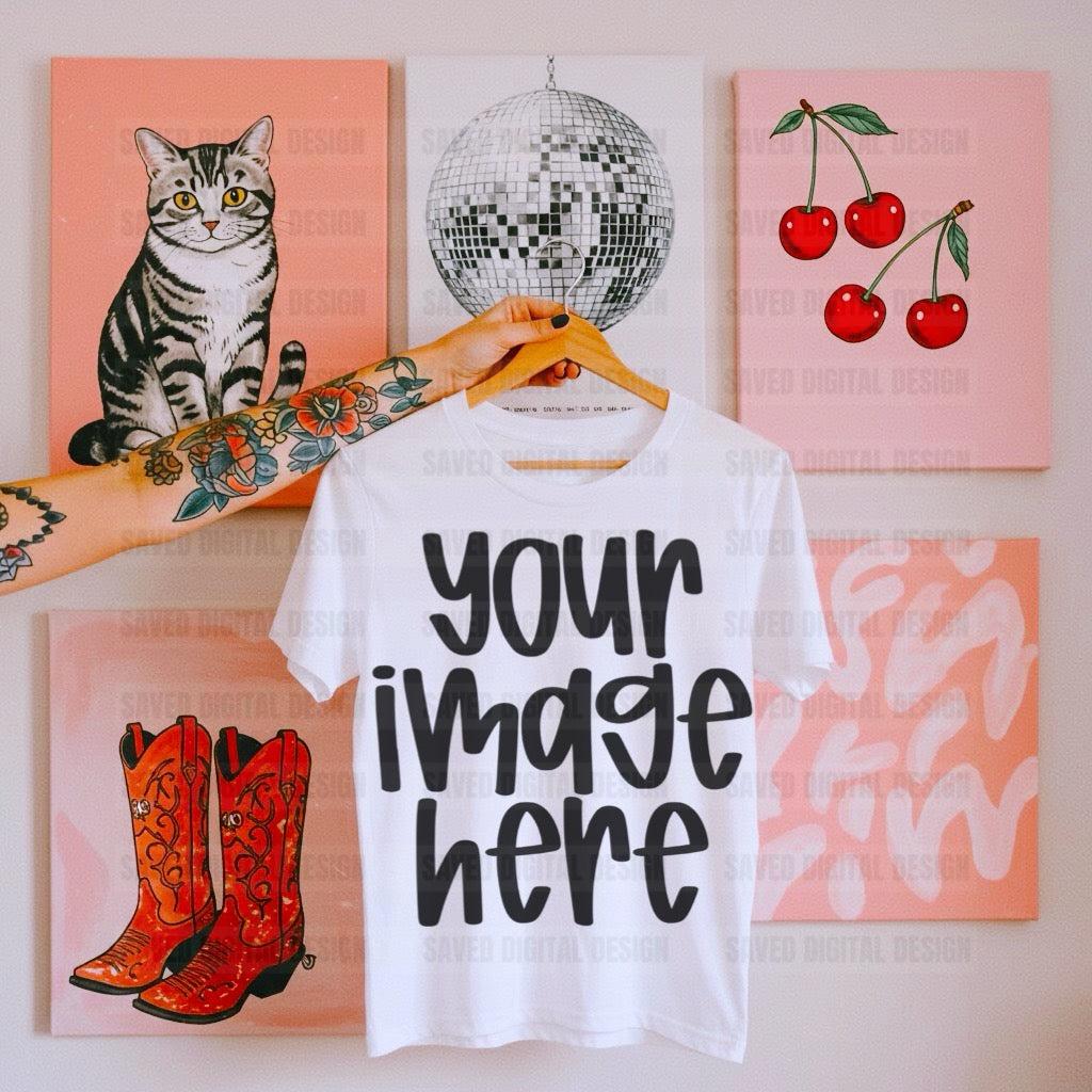 GILDAN WHITE TEE MOCK
