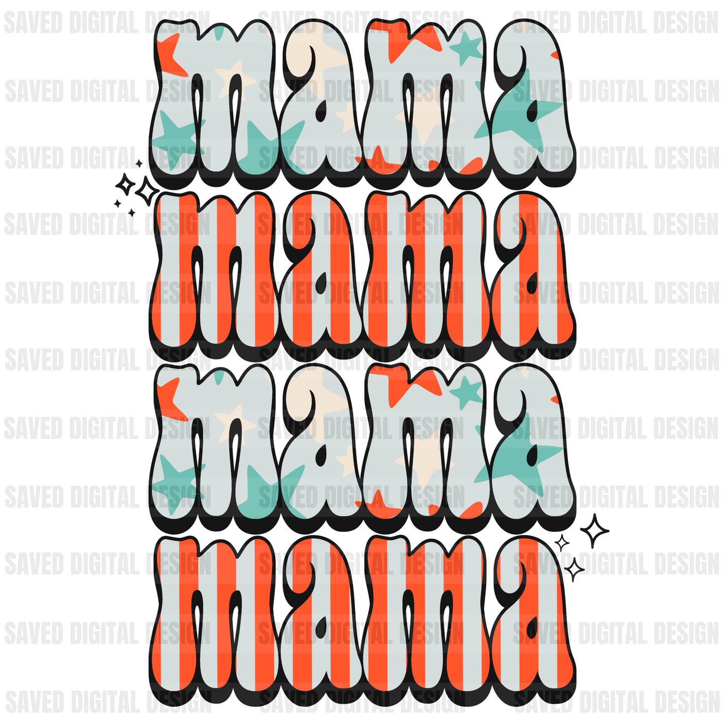 MAMA RETRO AMERICA PNG