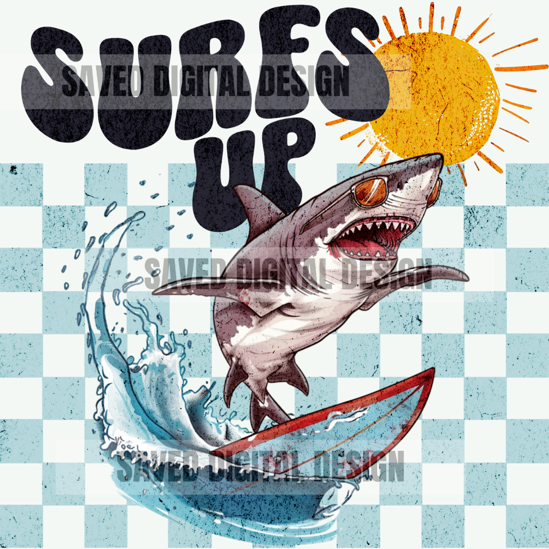 SURFS UP SHARK PNG