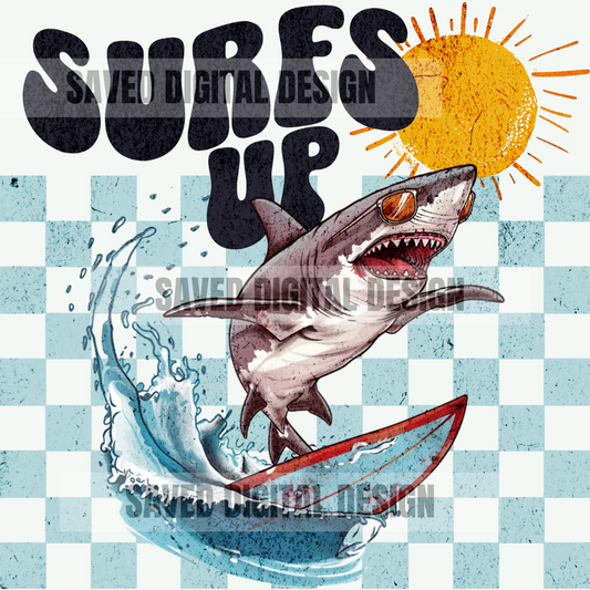SURFS UP SHARK PNG