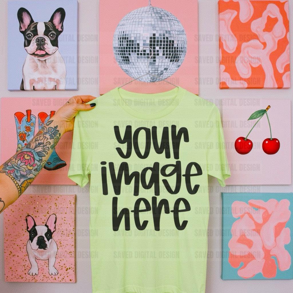 UNBRANDED NEON YELLOW TEE MOCK