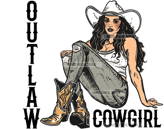 VINTAGE PIN UP OUTLAW COWGIRL PNG